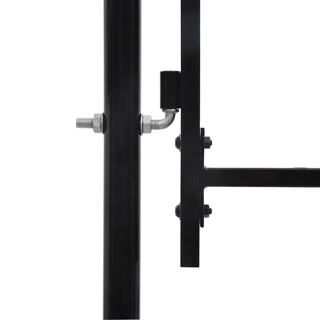 Cancello da Giardino ad Arco in Acciaio 2x5 m Nero 144372