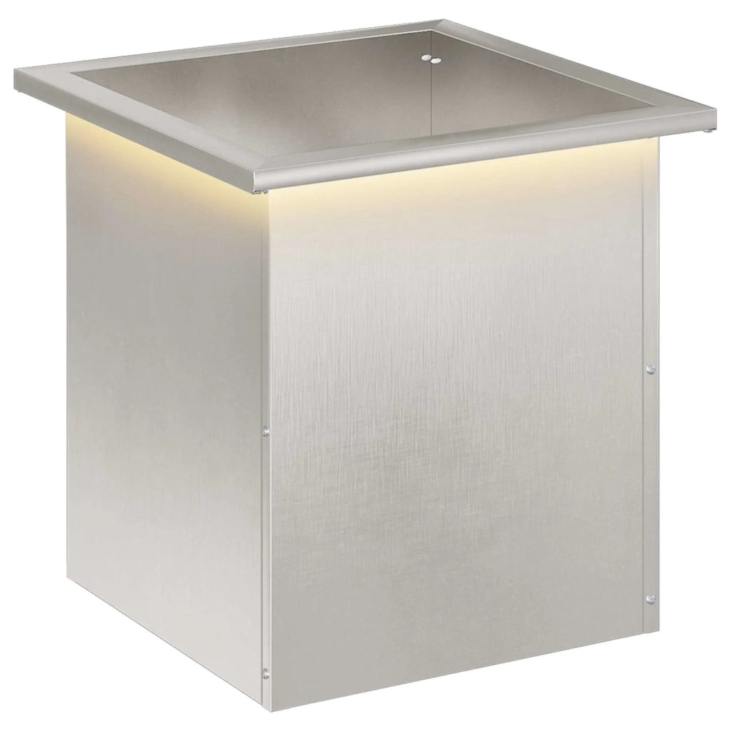 Fioriera da giardino con LED Argento 40 x 40 x 40 cm 8008134