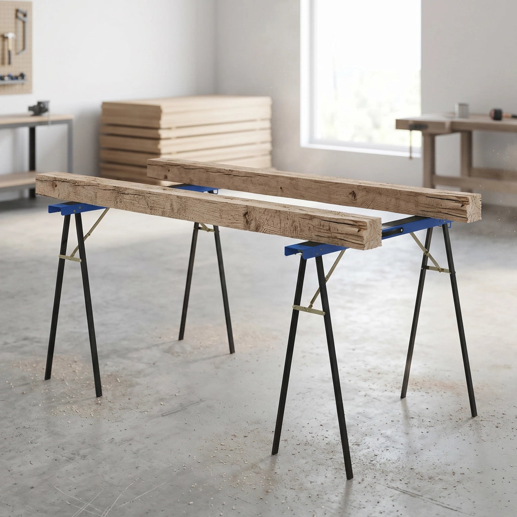 Cavalletto da carpentiere pieghevole ¨C zephmum ¨C Blu e Nero