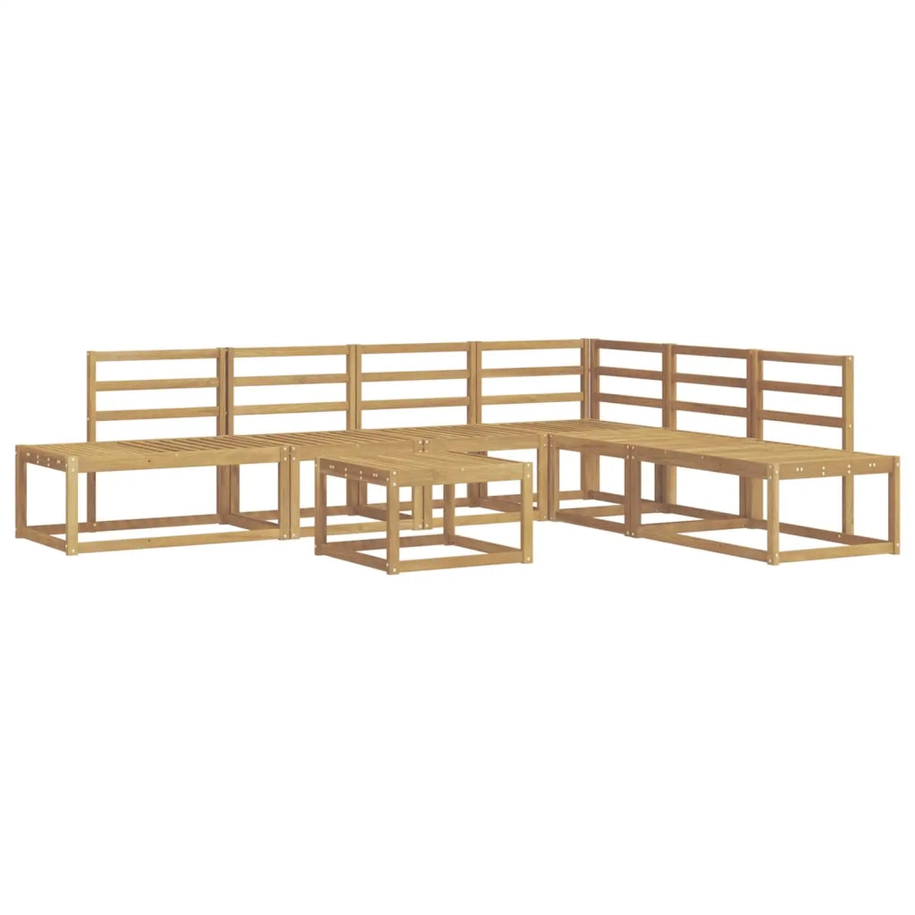 Set di divani da esterno 7 Pezzo Bianco 3388198