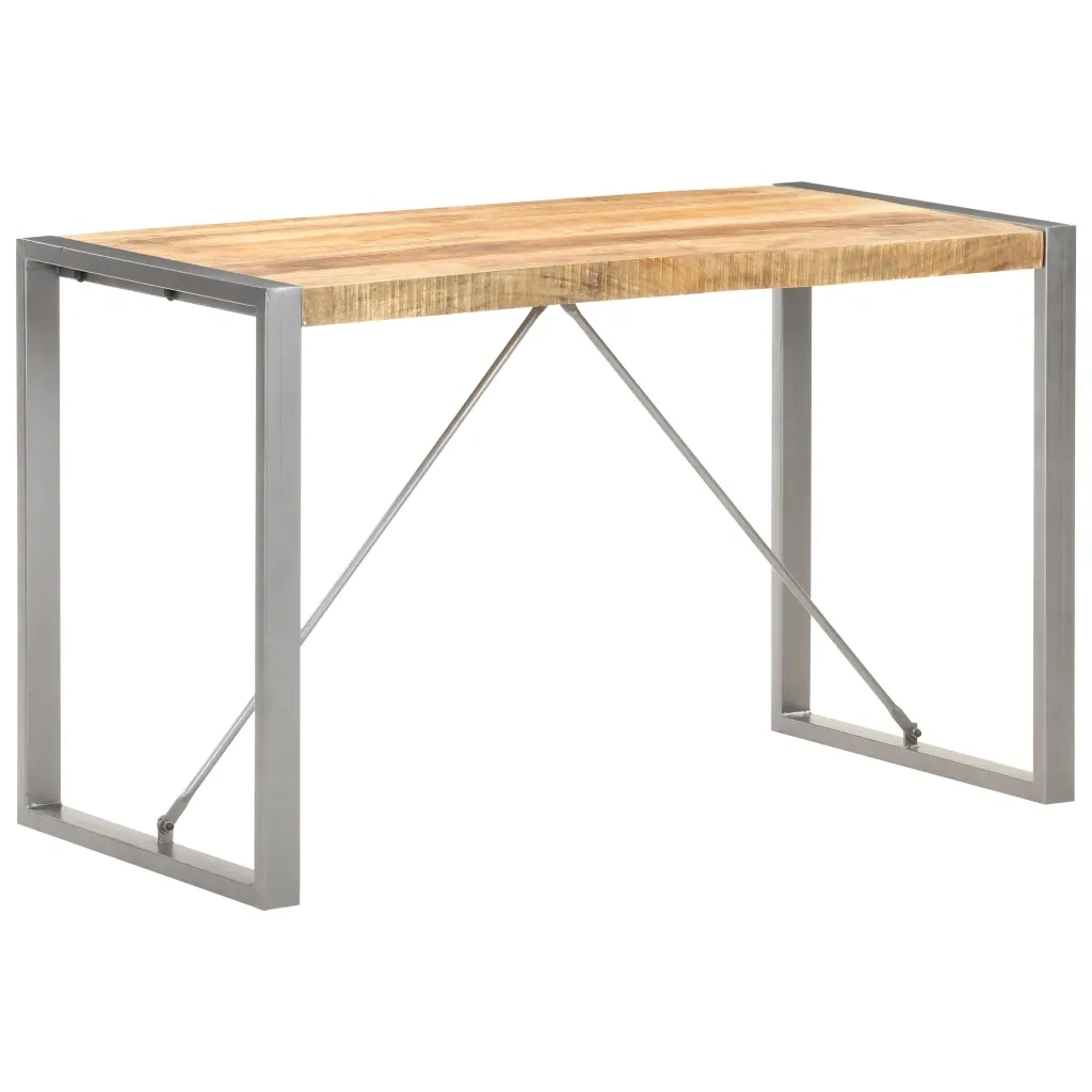 Tavolo da Pranzo 120x60x75 cm in Legno Massello di Mango Grezzo 321561