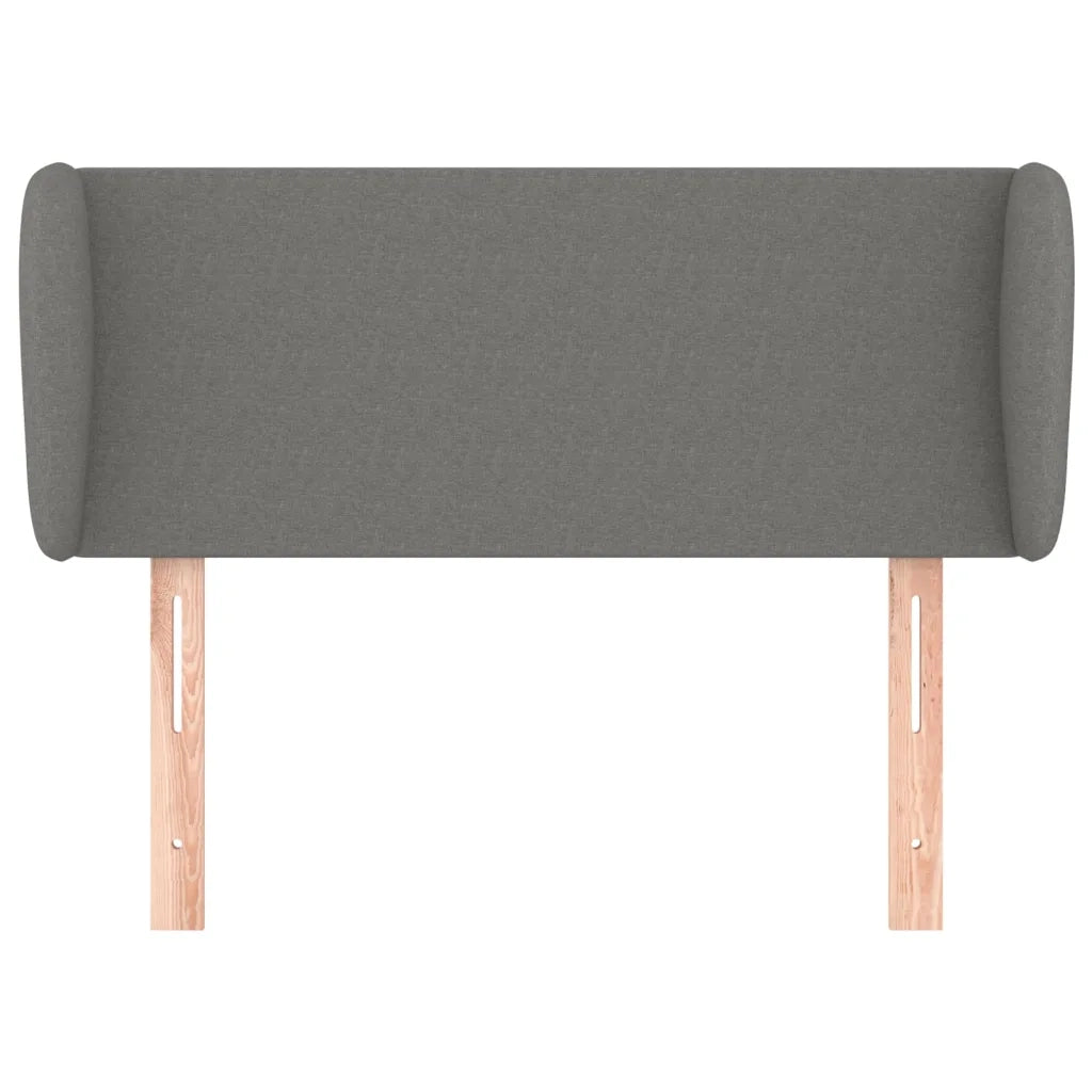 Testiera | Testata ad Orecchio Grigio Scuro 93x23x78/88 cm in Tessuto