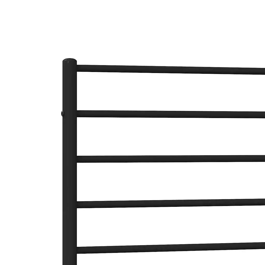 Giroletto con Testiera-Struttura Letto con testiera in Metallo Nero 90x190 cm 989049