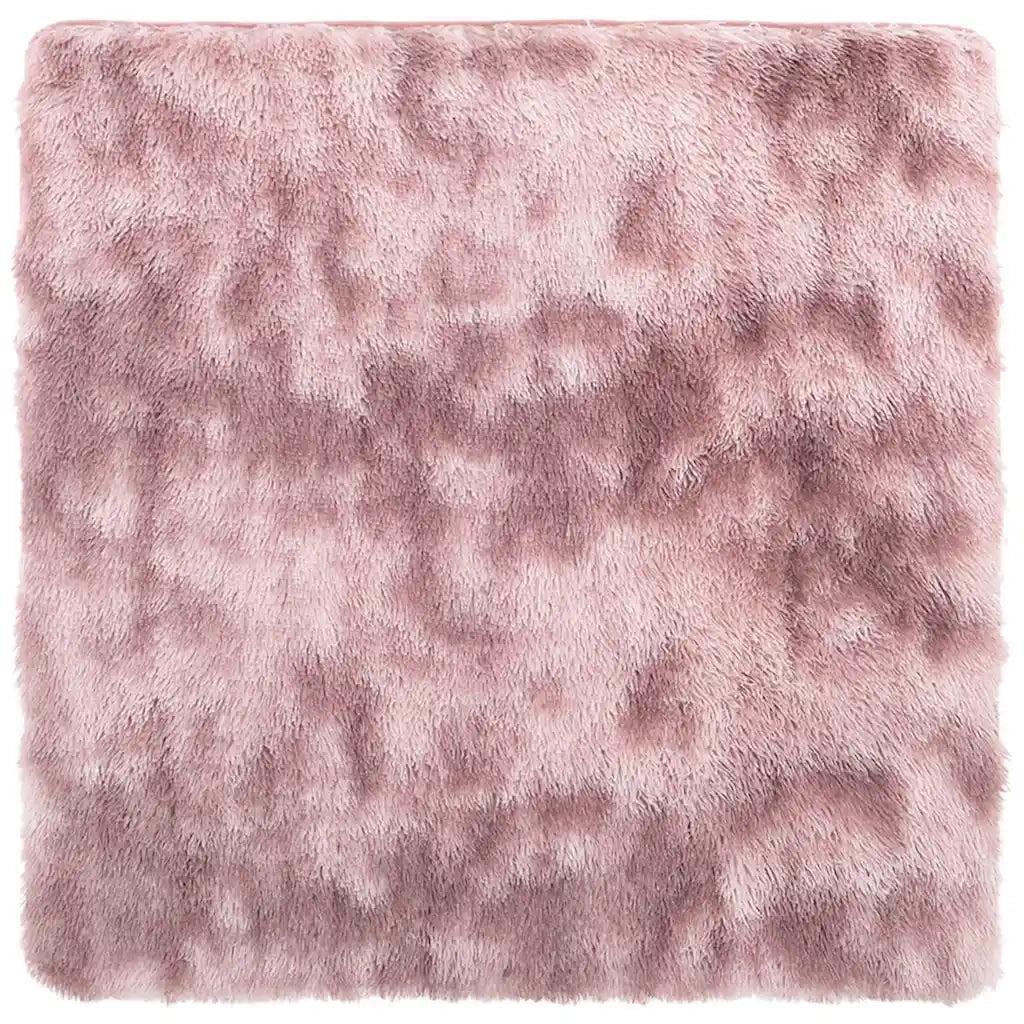 Tappeto Shaggy a Pelo Lungo NAVARRA Rosa Antico 120x120cm 4102865