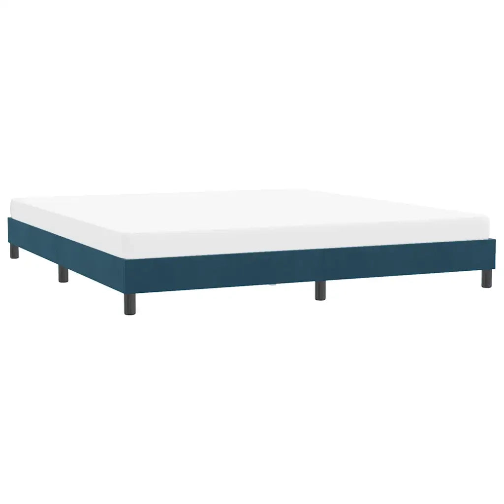 Giroletto senza Materasso Blu Scuro 180x210 cm in Velluto 4101371