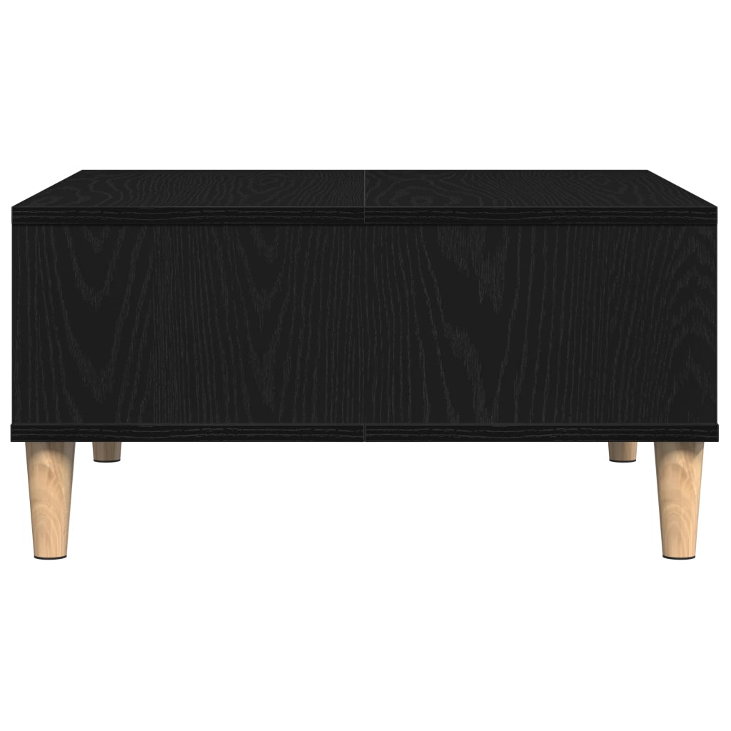 Tavolino da caffÃ¨ nero in rovere 60x60x30 cm in legno composito
