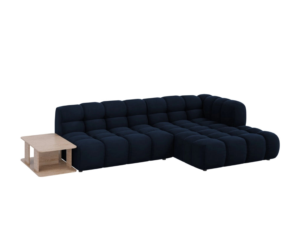 Cosmopolitan Design - Divano angolare modulare destro "Sky" 4 posti in velluto blu reale 