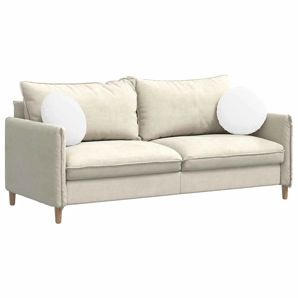 Cuscini per Seduta 2 pcs Bianco Ø40 x 13 cm Tessuto