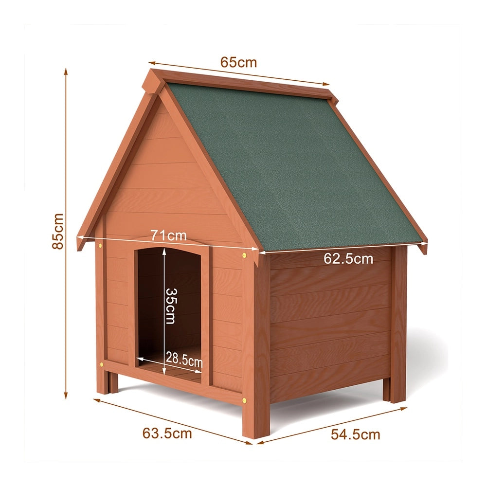 Cuccia per Cani in Legno da Esterno Tetto Apribile Impermeabile 71x62.5x85cm