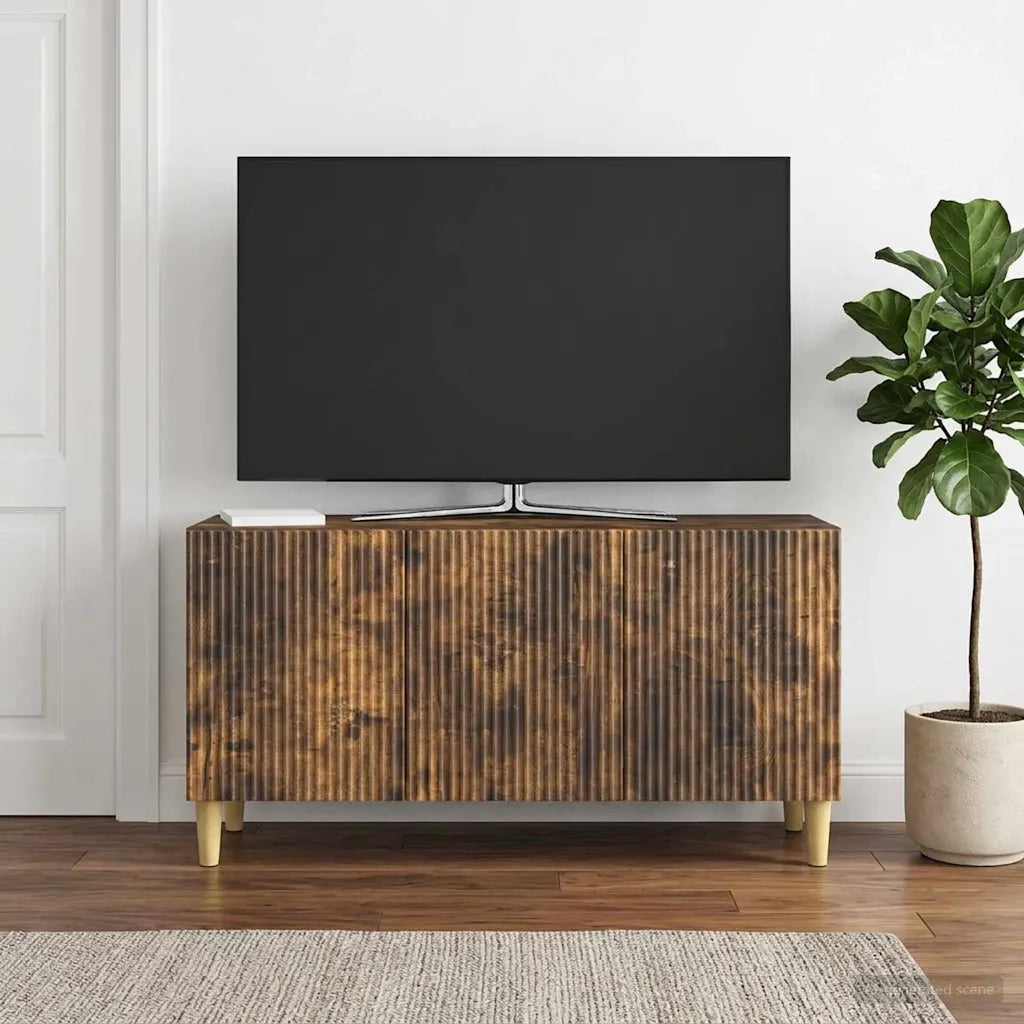 Mobile TV Rovere Fumo 99 x 34,5 x 50 cm Legno ingegnerizzato 894720