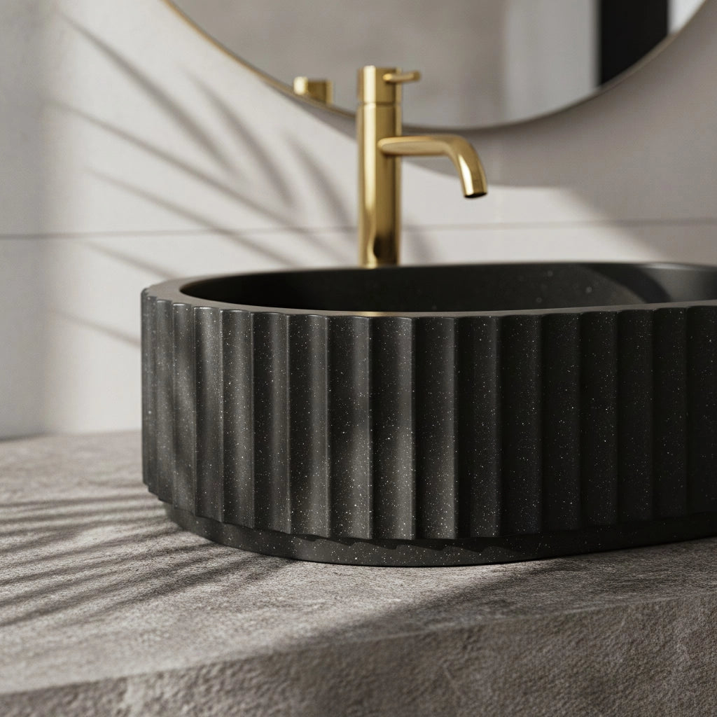 Lavabo Da Appoggio Rea Margaret Black