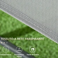 Set da Giardino 3 Pezzi con 2 Sedie 53.5x64x93 cm e Tavolino da Caffè Ø45x50 cm, in Metallo, Grigio Chiaro