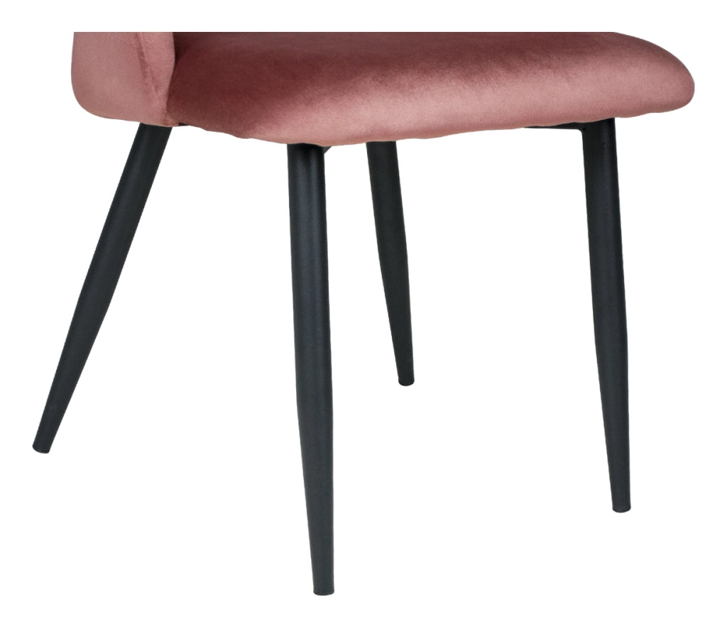 Sedia da pranzo imbottita in velluto rosso mattone - Zoe (2 pz) - SD36ZOPM