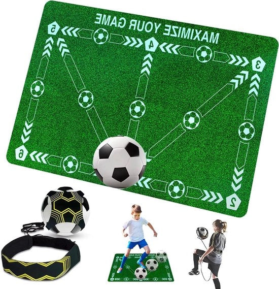 Mat di allenamento per piedi | Mat anti-slip per allenamento dei piedi | Mat per massaggi dei piedi per bambini e adulti | Adatto per uso interno ed esterno | Allenamento per dribbling | Accessorio sportivo | Dimensioni 60 x 90 cm.
