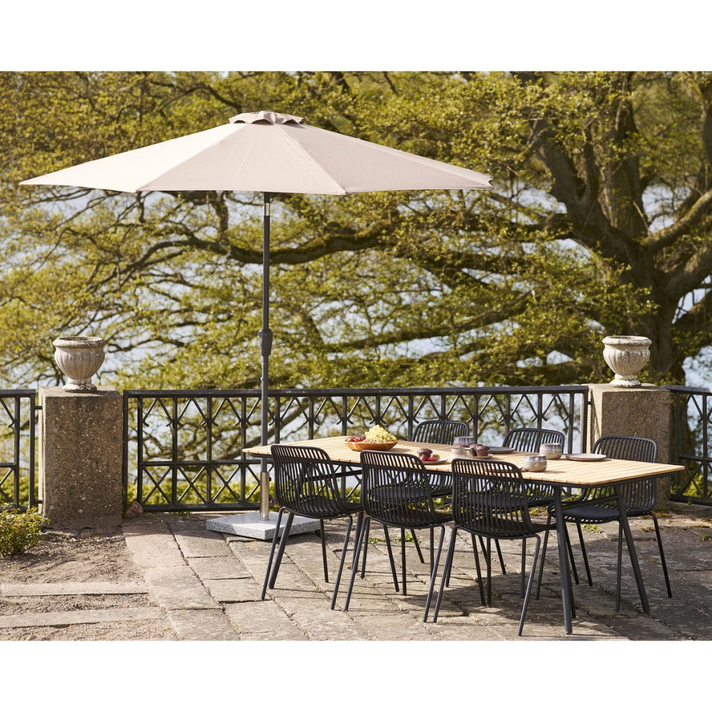 Set di 4 Sedie da Giardino Branson, Nero, Plastica, 55x46,5x82 cm