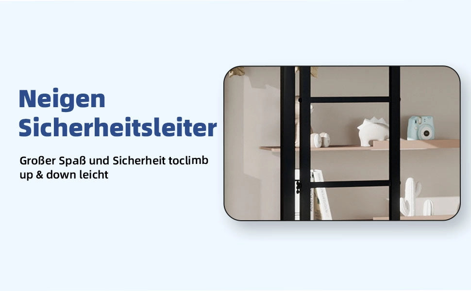 Letto a Castello in Metallo con Rete ¨C MINIMAL ¨C Nero, Struttura Stabile