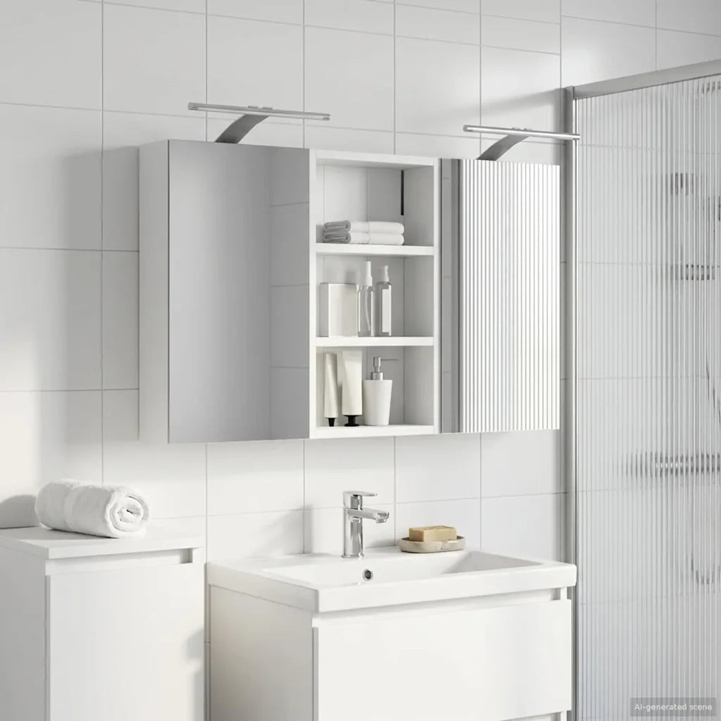 Set di Armadi da Bagno con lo scaffale 3 pcs 90 x 10,5 x 50 cm 3403672