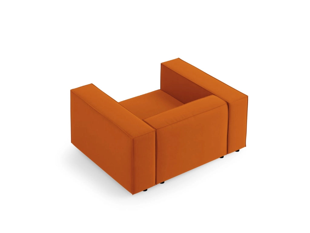 Cosmopolitan Design - Poltrona "Arendal" in velluto terracotta 