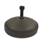 Trade Shop - Base Per Ombrellone Effetto Midollino ø45xh30.5cm Capacità 17lt Per Pali Da ø33 A ø48mm - Marrone Scuro