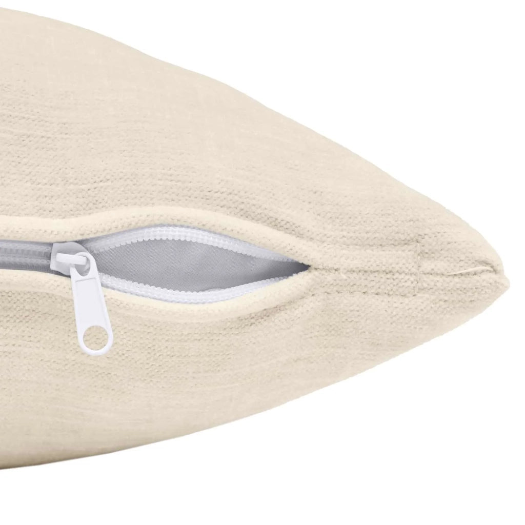 Federa 6 pz HEERLEN Crema 35 x 35 cm Tessuto Chenille 908126