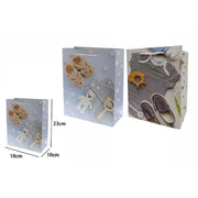 Trade Shop - Set 3 Buste Busta Borsa Regalo Compleanno Nascita Bimbo 23x18x10cm 69978 2 Mod. -