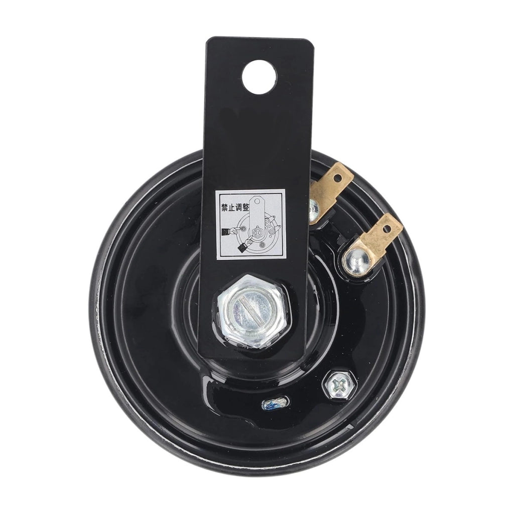 CLACSON AUTO MOTO 12V 110DB TROMBA ELETTRICA TONDA UNIVERSALE NERA 78MM CTC-419