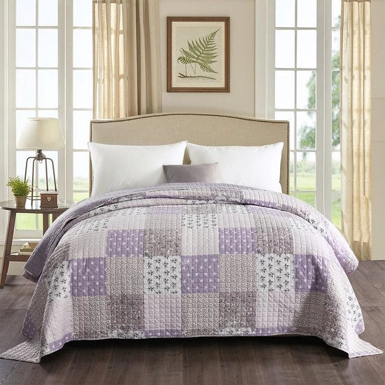 Bedsprei a due posti con tessuto patchwork in stile ombre - 240x260cm