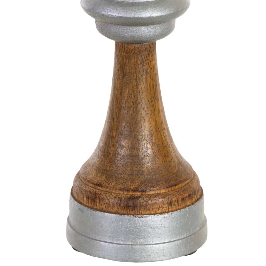 Candele in legno marrone 10x10x25h cm