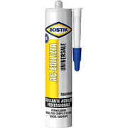 SILICONE ACRILICO AC EDILIZIA BOSTIK - TRASPARENTE VERNICIABILE ML 300- 12 pezzi