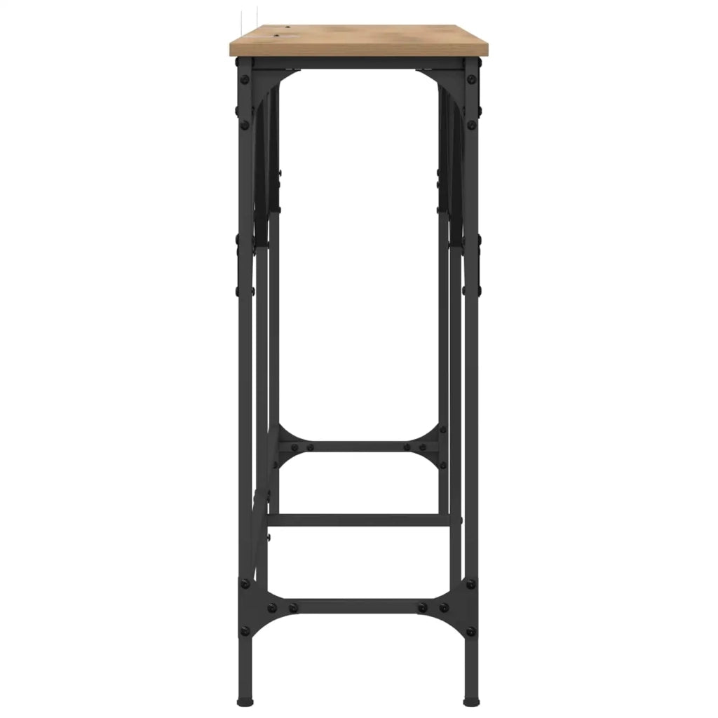 Tavolo consolle rovere artigianale 140 x 29 x 75 cm
