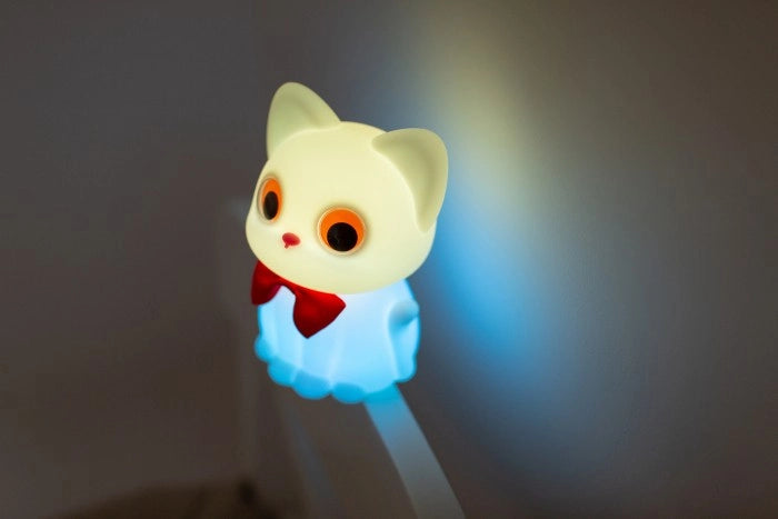 Lampada notte bimbi gattino LED RGB ricaricabile USB-C Mary's