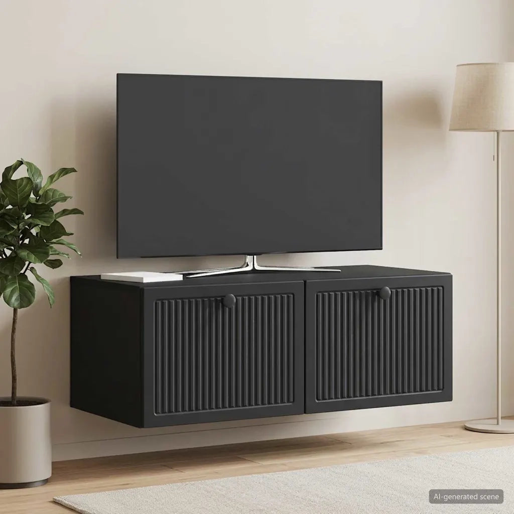 Mobile Porta TV da Muro Nero 78,5 x 41 x 30 cm 898006