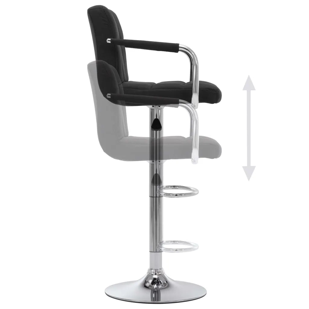 Sedie da Bar 2 pz Nere in Tessuto cod mxl 63938