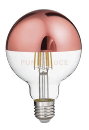GLA301R- LAMPADINA ATTACCO E27 GLOBO VETRO SPECCHIATO RAME D.9,5CM 2700K 1521LM 12W