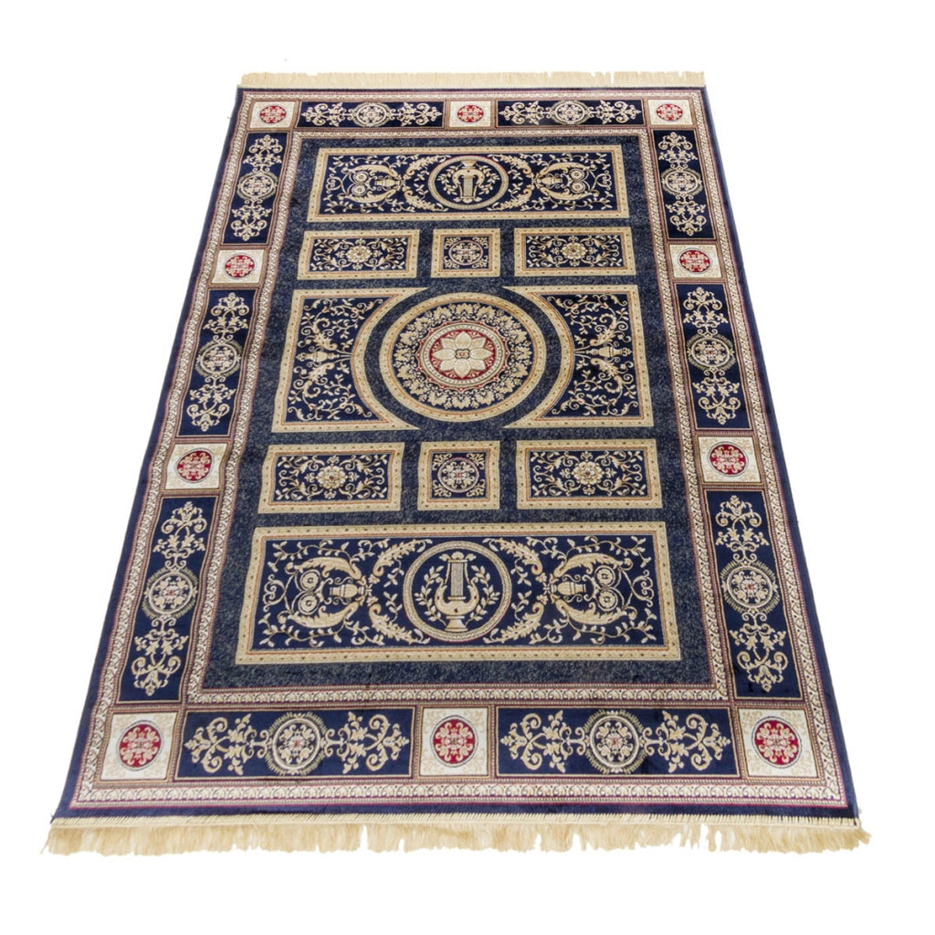 Tappeto RUBINE 350 Imperial BLU cm.250x350 disegno classico persiano stile orientale tradizionale. Tappeto salotto, soggiorno, camera da letto, ingresso, corridoio.