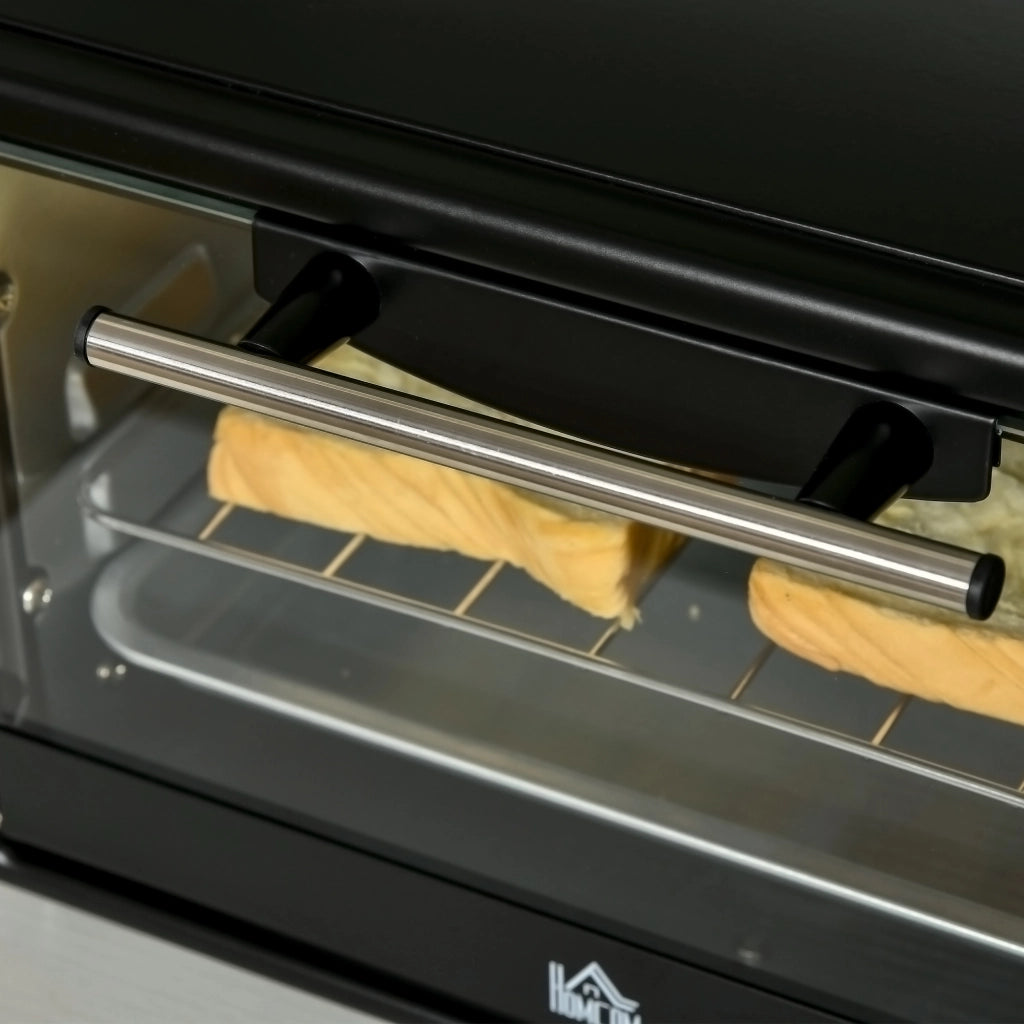 Mini Forno Elettrico 10 L 750 W con Temperatura 100-230°C; Timer 60 Min; Teglia e Griglia