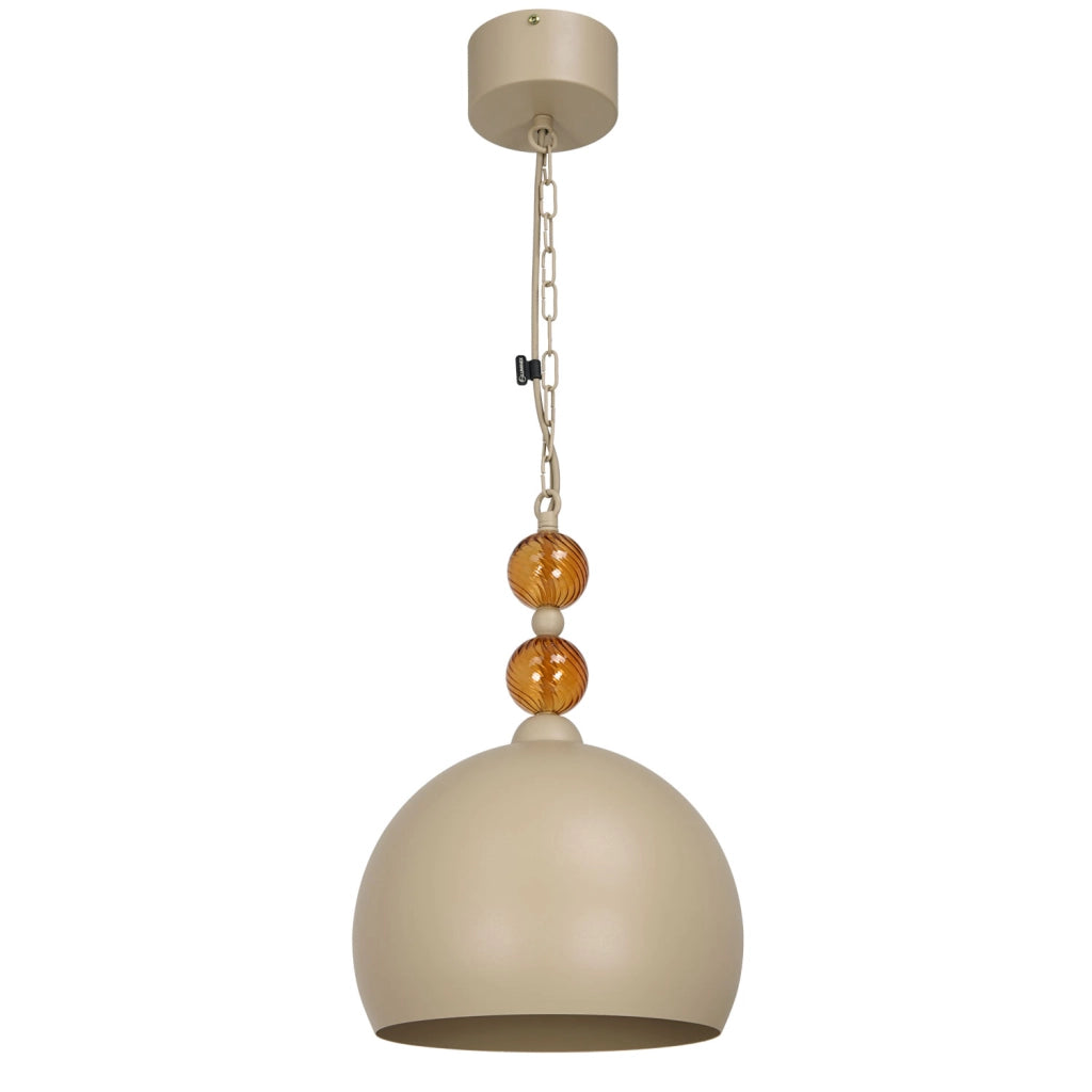 Lampada sospesa Tobago 1xE27 beige ambra Luminex