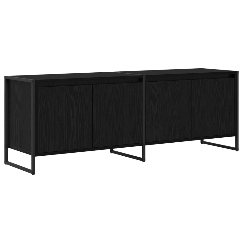 Mobile TV Rovere Nero 140 x 36 x 49.5 cm Legno multistrato 886510