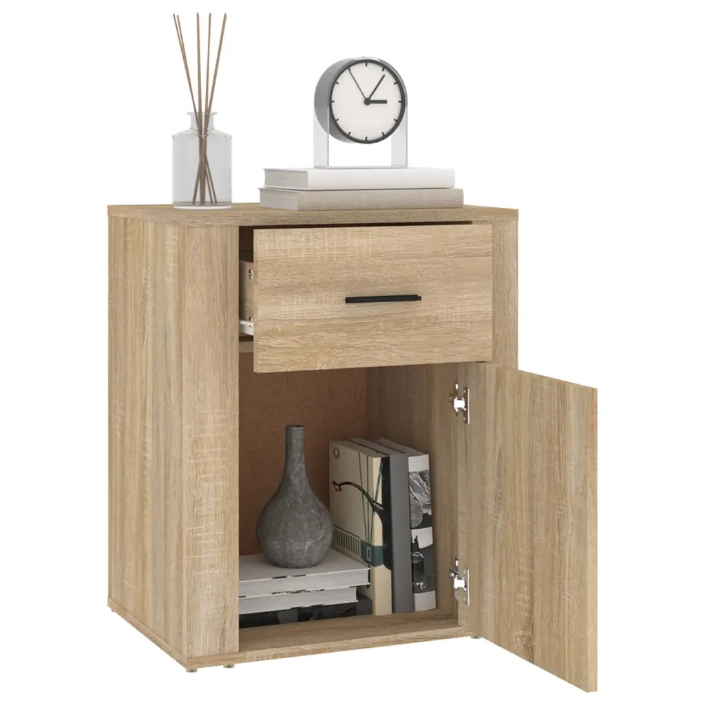 Comodino | Armadio da Notte | Mobiletto da notte Rovere Sonoma 50x36x60 cm in Legno Multistrato