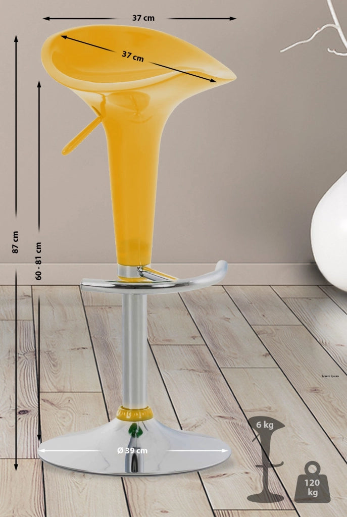 Sgabello Saddle giallo