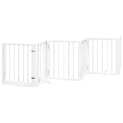 Cancelletto e porta di sicurezza per animali domestici 6 pannelli legno di pioppo bianco 02_0023357
