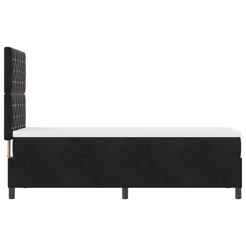Letto a molle con materasso Nero 80 x 200 cm Tessuto 3339730