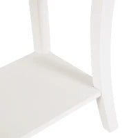 Mobiletto Tavolo Consolle da Ingresso Moderno con 2 Cassetti Casa Legno 100 × 33 × 75cm Bianco
