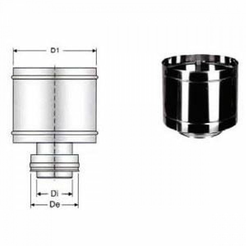Inox doppia parete aisi 316 capp ello antivento d.100 150 b08x9w4
