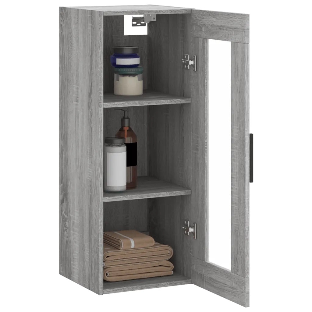 Armadietto a Muro | Mobile a Parete Grigio Sonoma 34,5x34x90 cm