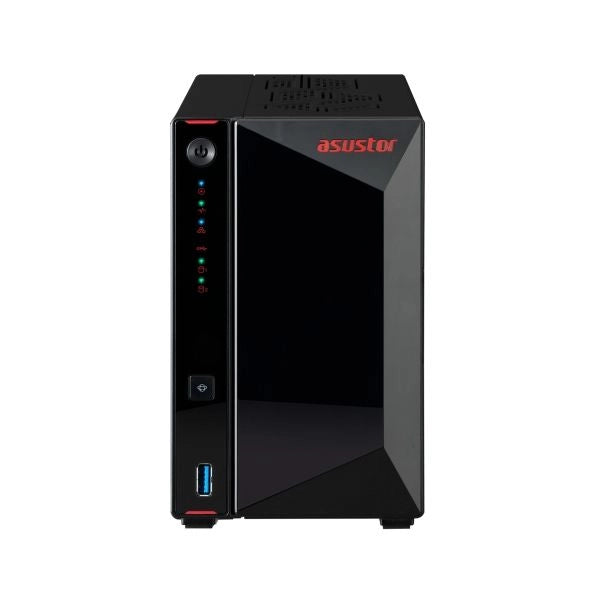 Asustor nas tower 2 bay + 4xm.2 nvme , intel celeron n5105 quad-core, 4gb ram (max 16gb), 2x2.5 gbe, 3xusb 3.2 gen-2 .. as5402t