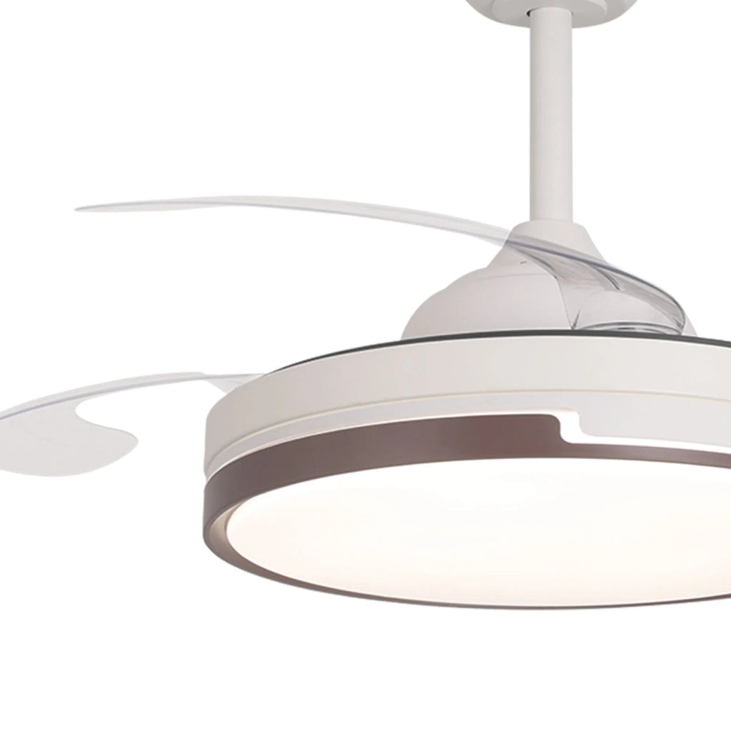 LÚZETE - VENTILATORE A SOFFITTO LED 38W REGOLABILE CON 4 PALE PIEGHEVOLI SKYLER
