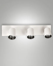 Modo Faretto Moderno a 3 Luci in Alluminio Pressofuso Colore Bianco, Struttura Orientabile, Attacco GU10 Max 35W per Illuminazione d'Interni