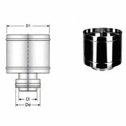 Inox doppia parete aisi 316 capp ello antivento d.100 150 b08x9w4