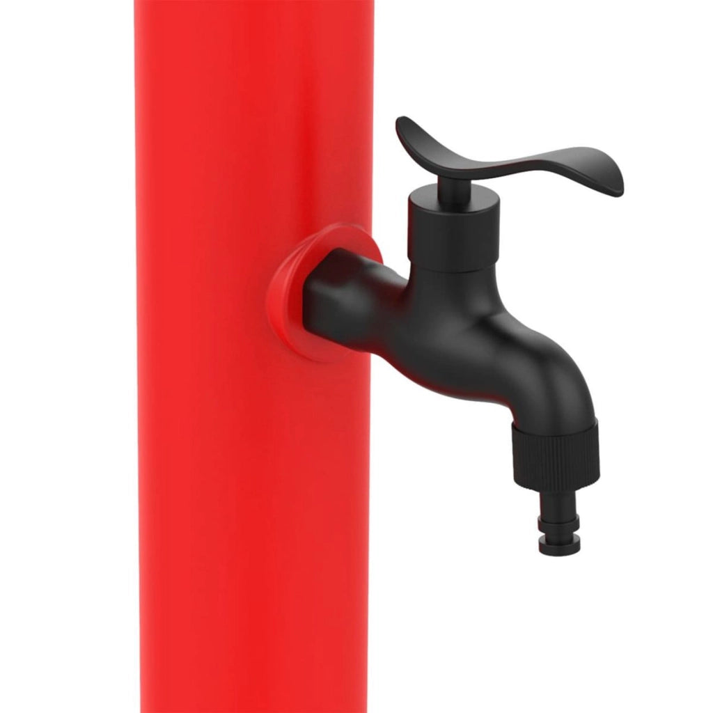Sined Acqua Fontanella Da Giardino Con Attacco Laterale Acqua In Polietilene Rossa